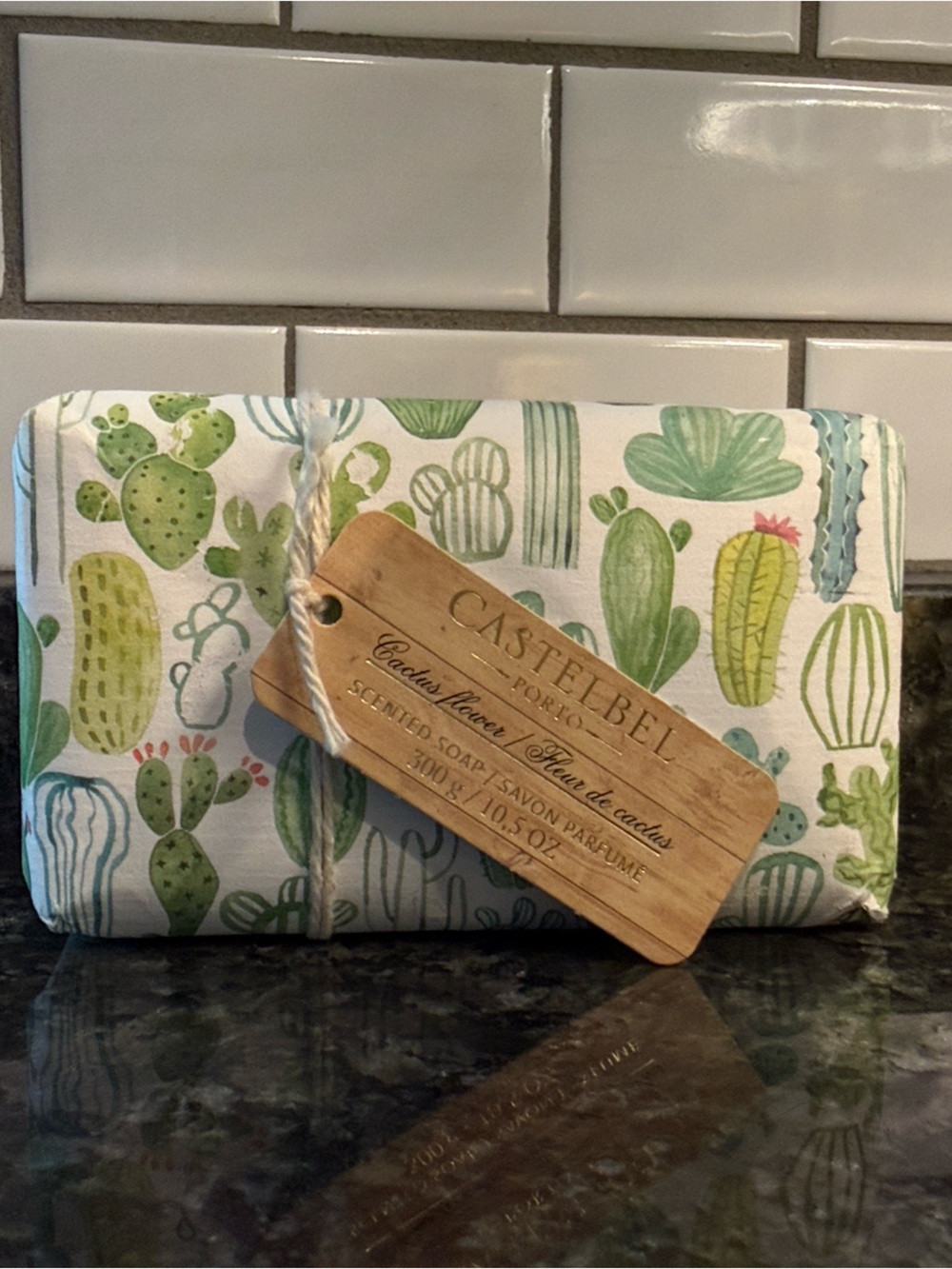 Castelbel Porto Luxury Scented Cactus Flower Soap Large 10.50oz Bar Portugal NWT